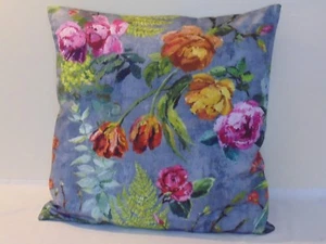 Designers Guild Kissenbezug Blumenmuster 100 % Baumwollstoff Tulipani Graphit - Bild 1 von 11