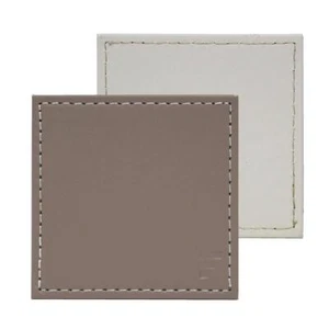 DUO - Sottobicchieri/Sottobicchieri in Vetro Bianco/Tortora, Set di 4 Freeform - Foto 1 di 1