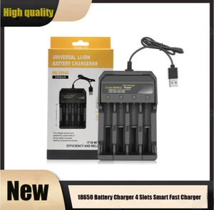 4 Steckplätze USB Aufladen Smart Schnell Ladegerät für 3,7V/4,2V Lithium Li-Ion Akku HAU - Bild 1 von 10