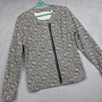 Chaqueta CAbi Cliffside Mujer M Gris Negra Geométrica Motociclista Carrera Corporativa Foto 1 de 4