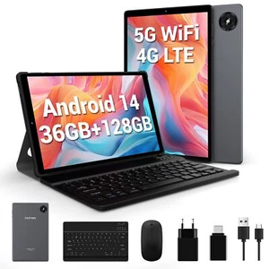 Tablette 10 Pouces Android 14 Tablette Tactile 5G WiFi 4G LTE36Go RAM+128Go R... - Photo 1/7