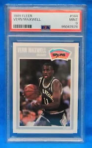 Fleer # 144 1989 Vern Maxwell RC PSA 9 como nuevo # 95047678 ¡San Antonio Spurs!!! - Imagen 1 de 2