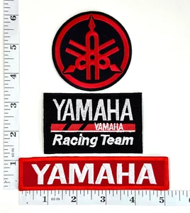 Embroidered 3-Patch Set - Motorcycles - Motocross - Racing - Iron-on - Yamaha - Picture 1 of 1