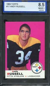 1969 TOPPS #17 ANDY RUSSELL ISA 8.5 STEELERS *ADT5035  - Picture 1 of 2