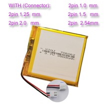 3.7V 3500mAh Rechargeable Li Battery 706062 JST 2Pin For GPS DashCam Tablet PC