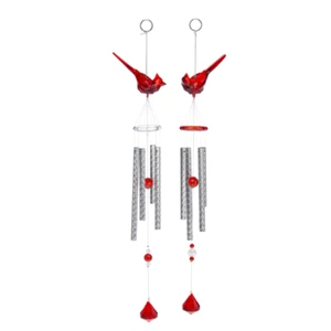 Gan Krystal Expression Cardinal Wind Chimes Select from dropdown Red Or Clear. - Picture 1 of 3