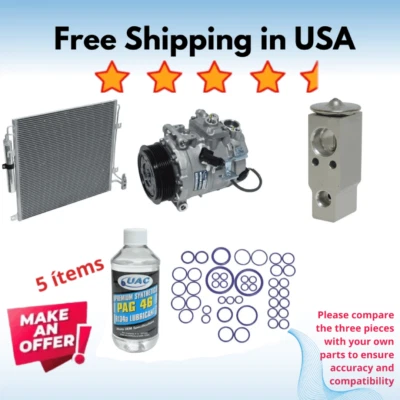 Compressor, Condenser & Valve A/C Fit Land Rover Range Rover Sport 2006-2009 - Image 1 of 4