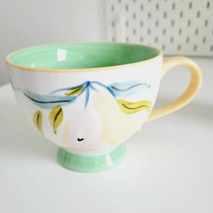 White Stuff 'You are pearfect' Ceramic Footed Cup - Large Size - New Without Box - Picture 1 of 10