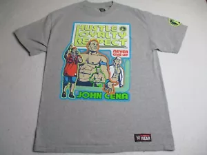 WWE John Cena Hustle Loyalty Respect Men's T-Shirt Size L WWF U Cant See Me - Picture 1 of 13