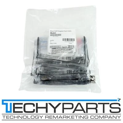 Lot of 10 Tripp Lite Cat6 Gigabit Snagless UTP Ethernet Cable 6in (.15m) - Black - Image 1 of 4