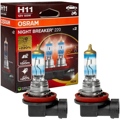 OSRAM DUOPACK H11 NIGHT BREAKER 220 Halogen bis zu +220% 1350 lm Model 2024/25 - Bild 1 von 3