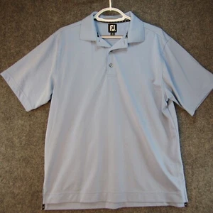 Footjoy Polo Golf Shirt Mens Medium M Short Sleeve Blue Embroidered FJ Logo - Picture 1 of 11