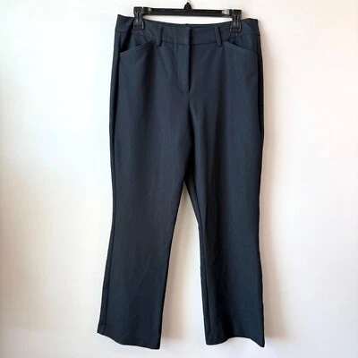 Pantalón Nanette Lepore Cintura Alta Mujer Talla 10 Negro Brillo Bootcut Foto 1 de 4