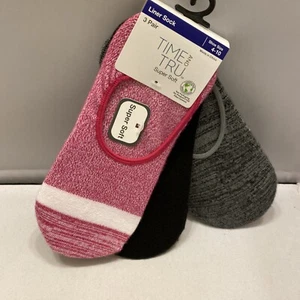 Calcetines para mujer Time and Tru Liner talla 4-10 rosa suave - Imagen 1 de 12