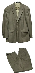 STAFFORD Mens Wool Tan Suit - Jacket Size 46 Slacks Size 34x30 Pleated NICE - Picture 1 of 12