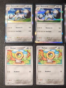 2x Melmetal 117/162 holo & 2x Meltan 116/162 Pokemon card SV Temporal Forces NM - Picture 1 of 1