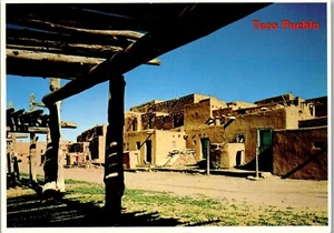 Vintage New Mexico fast neuwertig Postkarte berühmte Taos Indianer Indianer Pueblo - Bild 1 von 4