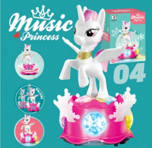 Dancing Magic Unicorn Princess with Light & Music 360 Rotate for Toddler & Kids - Picture 1 of 6