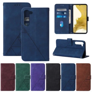 Case for Samsung S24 A55 A35 Business PU Leather Flip Wallet Case Phone Cover - Picture 1 of 17