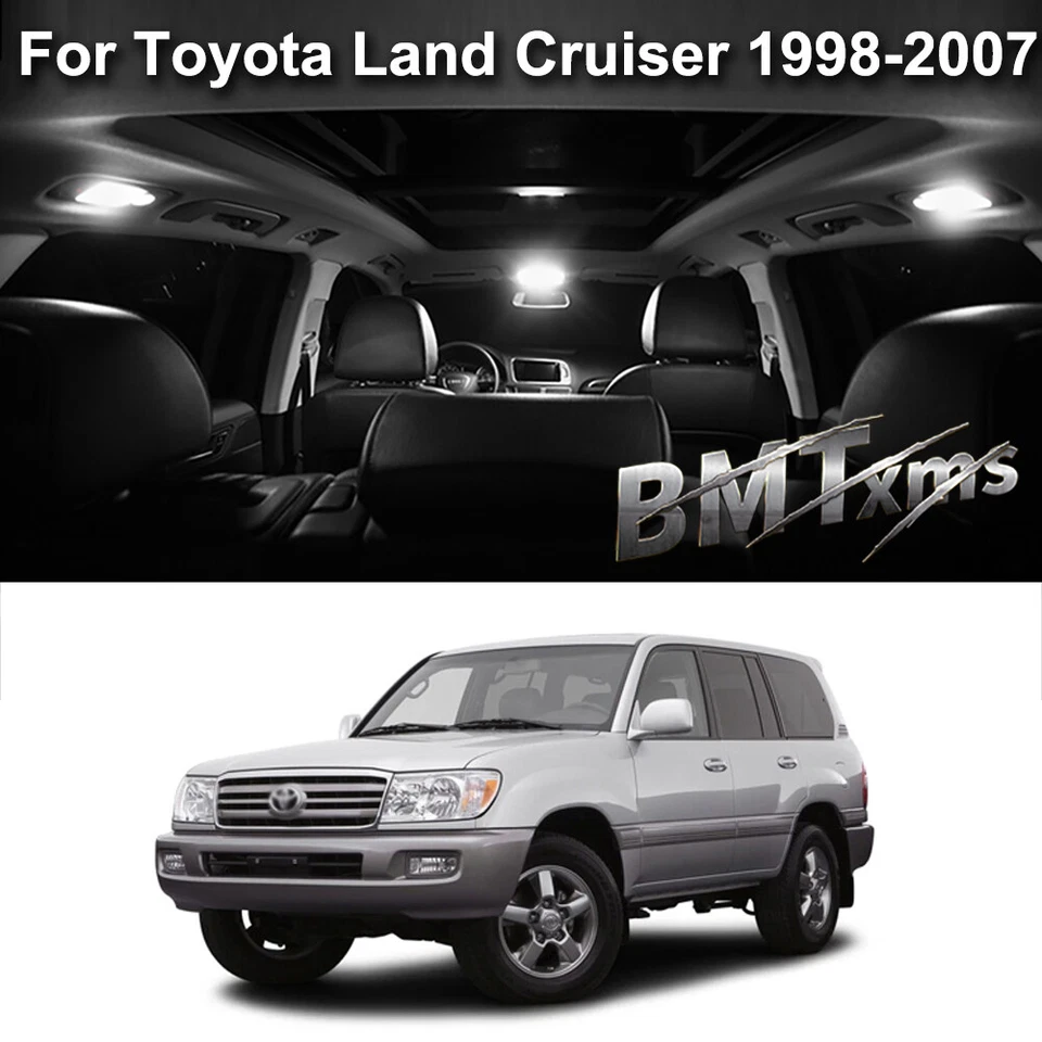17x Luces LED interiores blancas para Toyota Land Cruiser J100 Lexus LX470 1998-2007 Foto 1 de 4