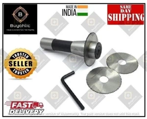 Slitting Saw Holder Arbor With 2 Extra Circular Saw Blade - Foto 1 di 39