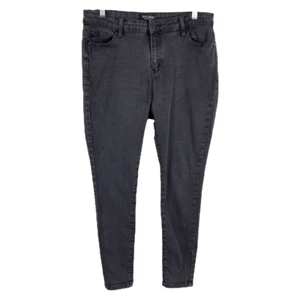 Judy Blue Size 15 32 Jeans Black Skinny High Rise Solid Stretch 28 Inseam 684 - Picture 1 of 10