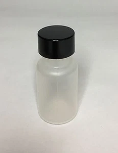 Empty 20ml PP Plastic Opaque Cylindrical Bottles +Black ScrewOn Cap ANY AMOUNT - Bild 1 von 1