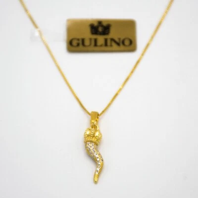 Collana argento (SILVER) 925 laminato oro con ciondolo L.12 - Immagine 1 di 4