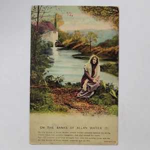 On The Banks Of Allan Water (2) Postcard Bamforth Song Card Vintage Postcard - Picture 1 of 6