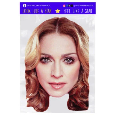 Madonna Mask Celebrity Face Masks Singer Icon - Image 1 of 4