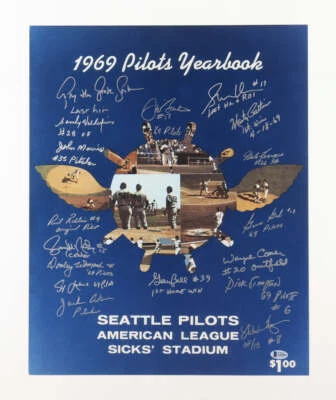 1969 Pilots 16x20 Photo Team-Signed (Beckett) by (17) with Jim Aker, Rich Rollin - Image 1 of 2