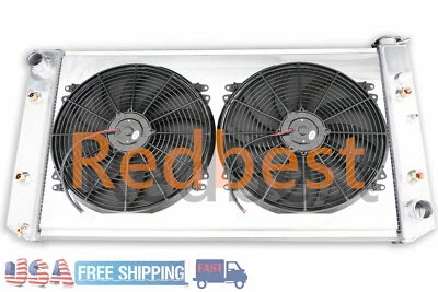 Radiador de 3 filas + cubierta + ventilador para 87-91 Chevrolet R/V 2500 3500/82-91 GMC diésel 6,2 L Foto 1 de 4