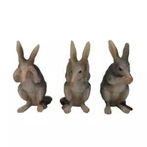 Australia Bilby Animal Wise See Hear Speak No Evil Ornament Figurine Set of 3 - Bild 1 von 11
