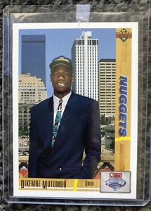 1991-92 Upper Deck - Draft Pick #3 Dikembe Mutombo (RC) Fresh Rip Flawless Card - Bild 1 von 1