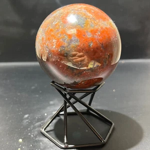 333G Diaspro marino naturale sfera di cristallo sfera di quarzo lucido campione minerale - Foto 1 di 16