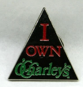Spilla vintage anni 90 I OWN O'CHARLEY'S ristorante e bar dipendenti uniforme flair - Foto 1 di 2