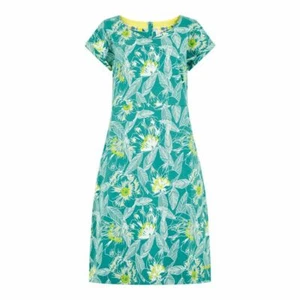 Weird Fish Biscayne bedrucktes Baumwolljersey Sommerkleid türkis geblümt Größen 8-22 - Bild 1 von 2