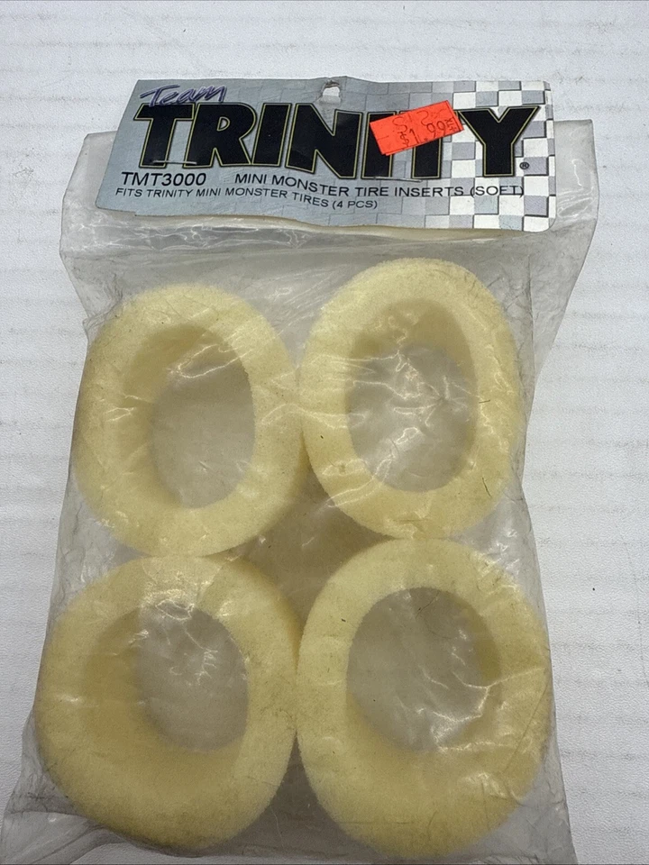 Team Trinity TMT 3000 Mini Monster Tires Foam Inserts NOS in Package TMT3000 - Image 1 of 1