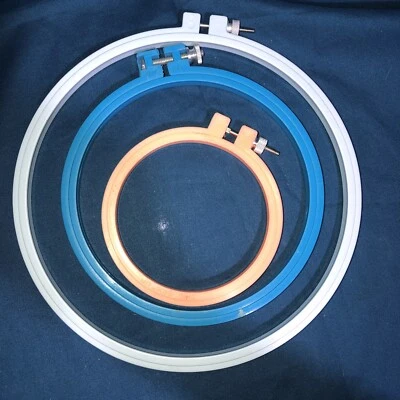 Lot Of 3 - Boye & Bates 4”, 6” & 8” Embroidery Hoops - Image 1 of 4