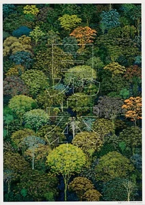 Hiroo Isono Art Poster Eternal Amazon Emerald Forest 210x297mm LEGEND OF MANA - Picture 1 of 1