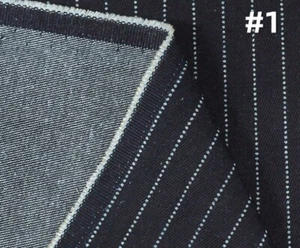 9.2oz Rope Dye Wholesale Denim Stripe Blue White Jeans Cloth ForJean Shirt Dress - Picture 1 of 7