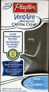 NEW Playtex VentAire ADVANCED Crystal Clear BPA&SANS Free 6 oz BABY BOTTLE #538 - Picture 1 of 3
