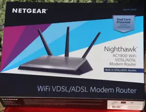 Netgear Nighthawk AC1900 WiFi Modem Router Model D7000-200AUS DUAL CORE - Picture 1 of 7