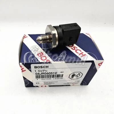 New Fuel Injection Pressure Sensor 06J906051C For Bosch Audi Q5 Q7 A4 A6 VW GTI - Imagem 1 de 4