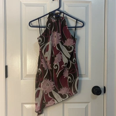 asymmetrical y2k soulmates flower halter top size medium! - Image 1 of 4
