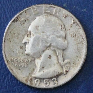 1953-S Washington Quarter - 90% Silver #9012 - Bild 1 von 2