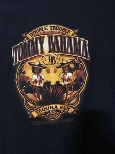 Tommy Bahama Medium Grafik Tee T-Shirt schwarz Double Trouble Tequila Bar ~ EUC ~ - Bild 1 von 4