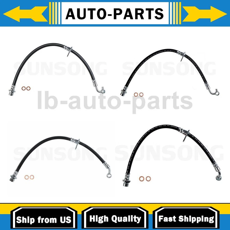 Manguera de freno delantera trasera Sunsong 4 piezas para Acura TL 2009-2014 Foto 1 de 4