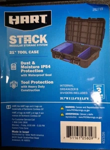 NEW Hart Stack System 21" Tool Case With Dividers And Organizer Tray W/ Tags - Picture 1 of 7