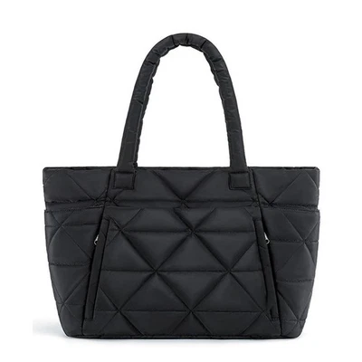 Bolso de Mano Grande Hinchado para Mujer, Ligero Viaje, Trabajo, Gimnasio, Laptop​ Bolsillos Foto 1 de 4